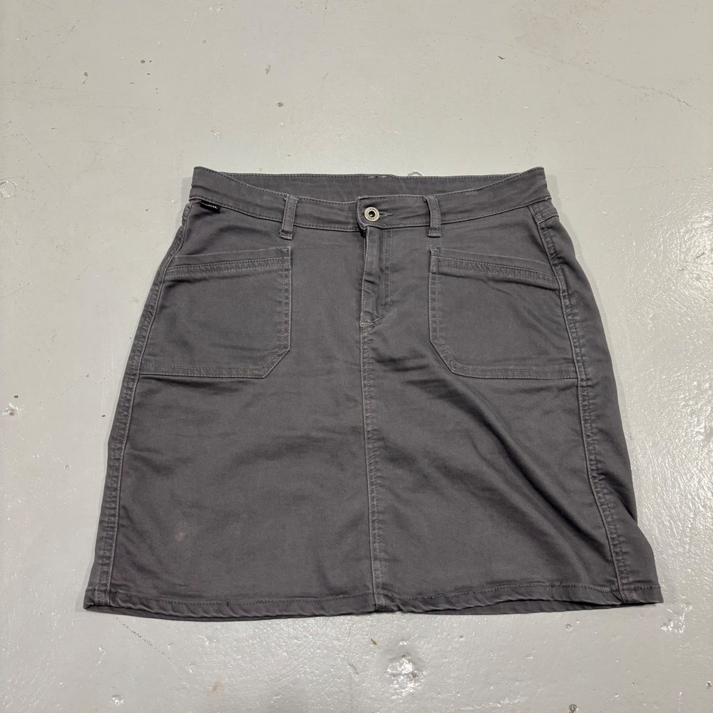 Kuhl Womens Grey Stretch Cotton A-Line Hiking Skort Skirt Size 8